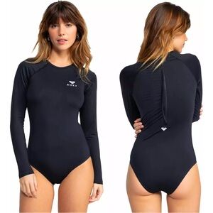 Roxy Essentials Long Sleeve UPF 50 One Piece Rashguard Wetsuit Women